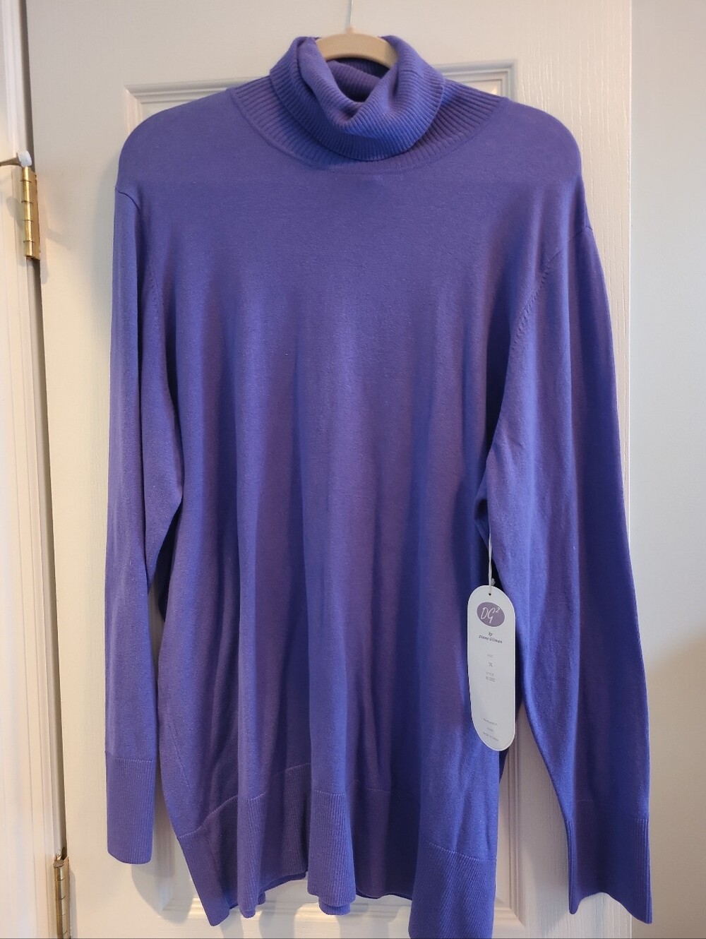 Diane Gilman NWT, Women's Purple Turtleneck Sweater, SZ 3X